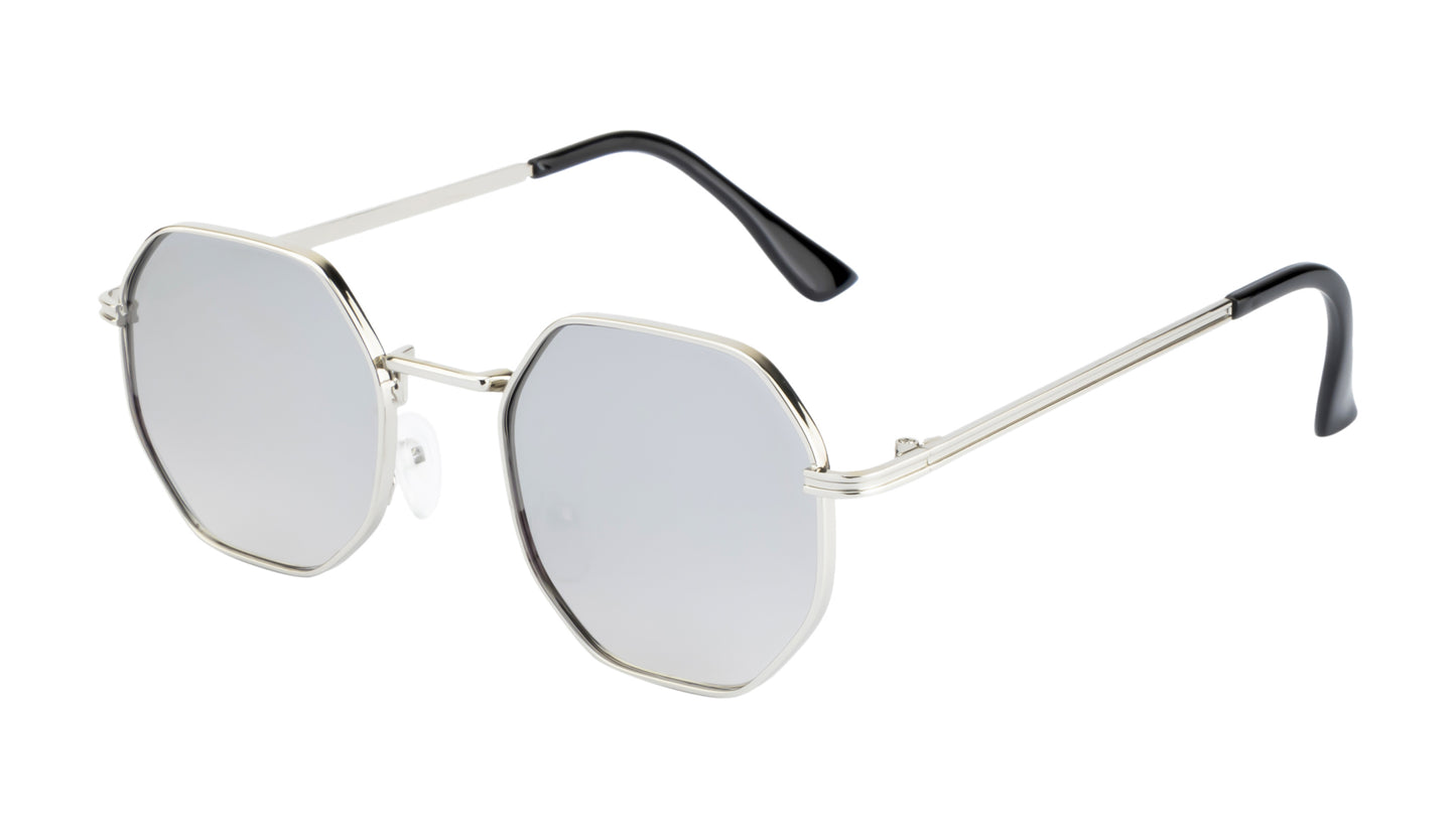 Clark N Palmer SilverMirror Hexa Sunglasses