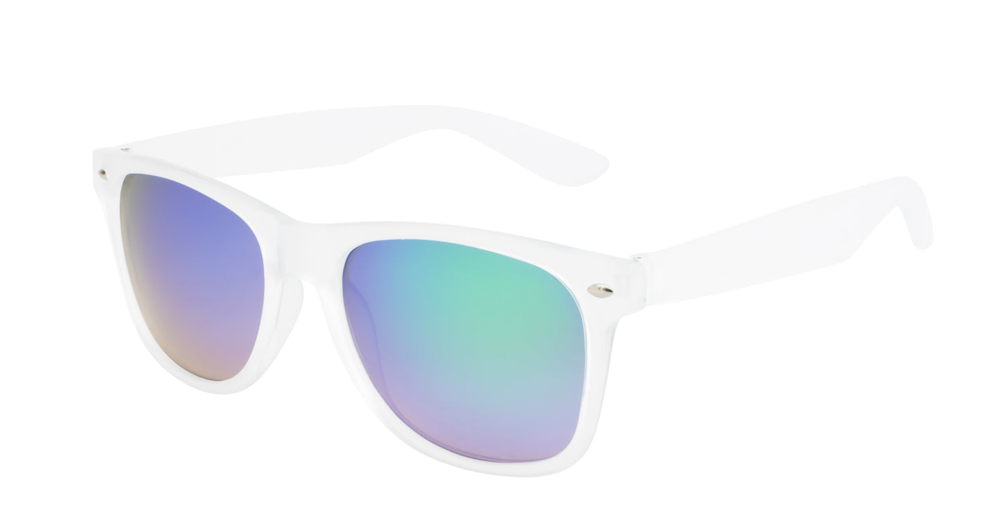 Clark N Palmer Frosted Mirror Blue Sunglasses