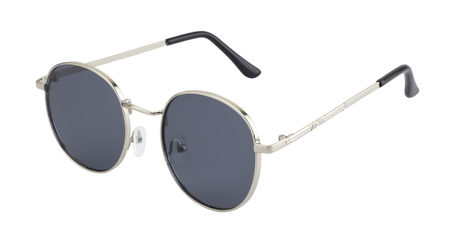 Clark N Palmer Classic Noir Round Sunglasses