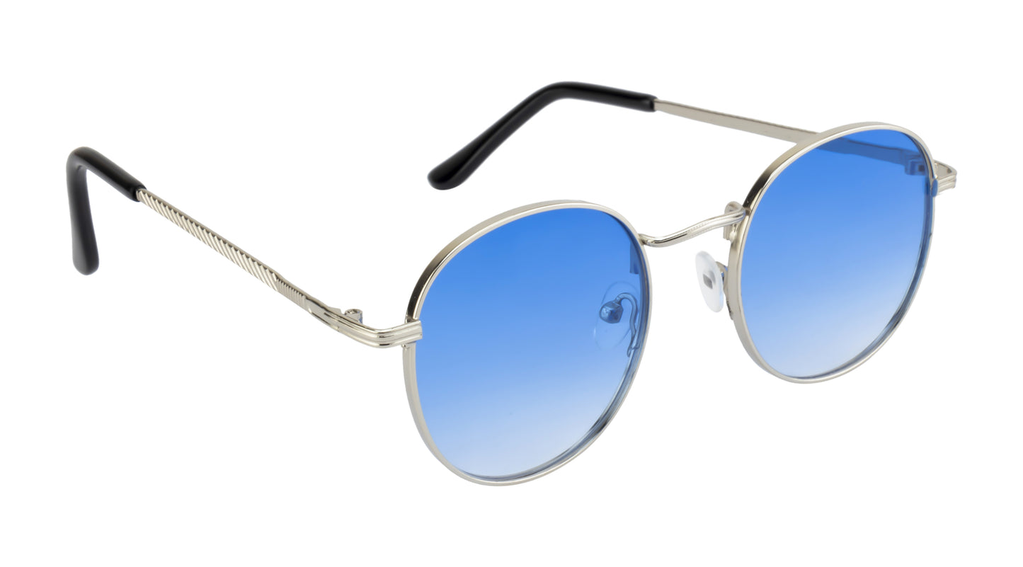 Clark N Palmer Azure Round Sunglasses