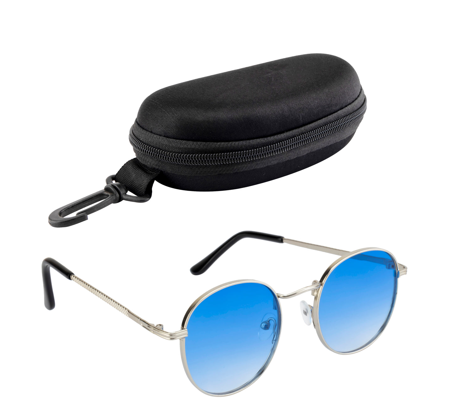 Clark N Palmer Azure Round Sunglasses