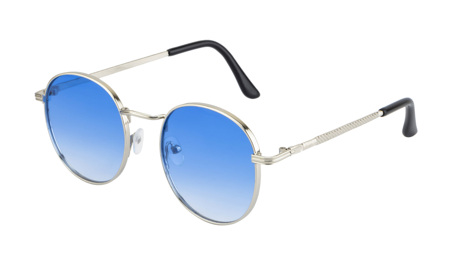 Clark N Palmer Azure Round Sunglasses