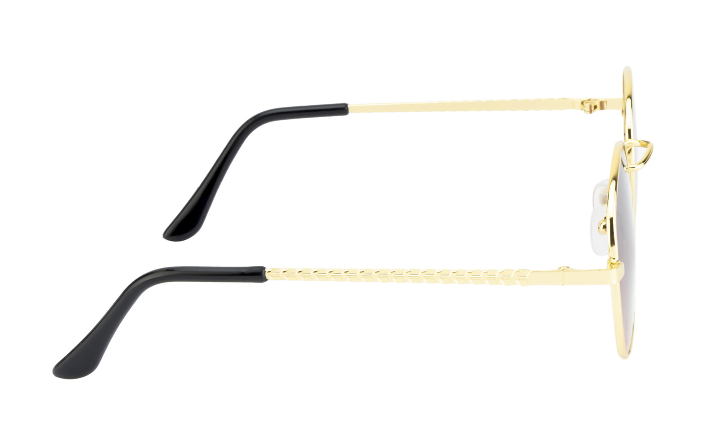 Clark N Palmer Gold Frame Oval Gradient Sunglasses