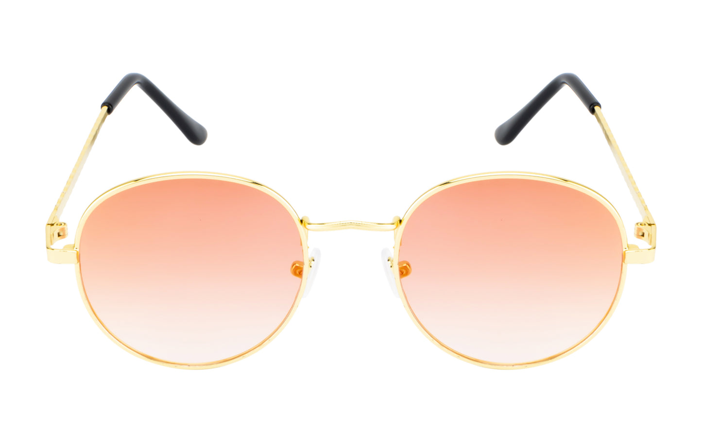 Clark N Palmer Gold Frame Sunset Pink Reflective Sunglasses