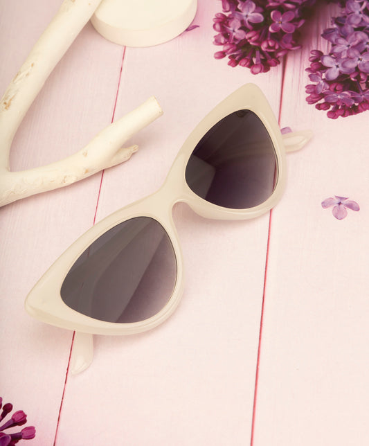 Clark N Palmer Silver Rectangular Sunglasses
