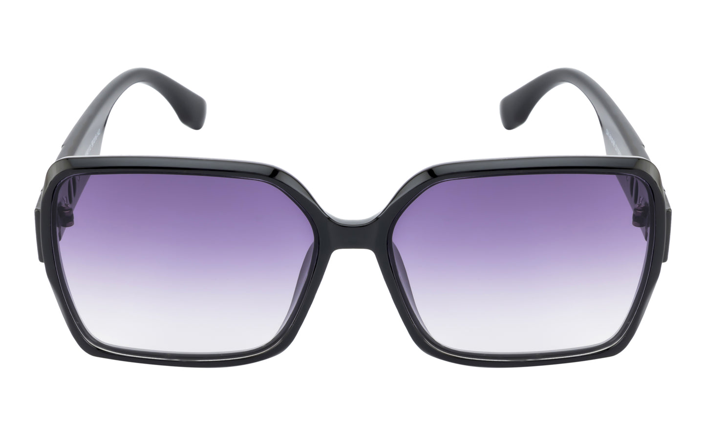Clark N Palmer Purple Rectangular Sunglasses