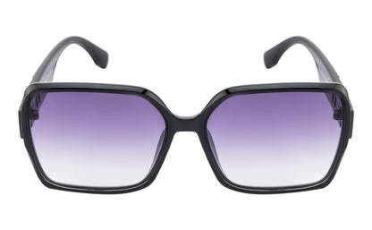 Clark N Palmer Purple Rectangular Sunglasses