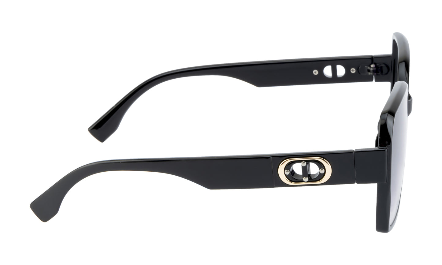 Clark N Palmer Purple Rectangular Sunglasses