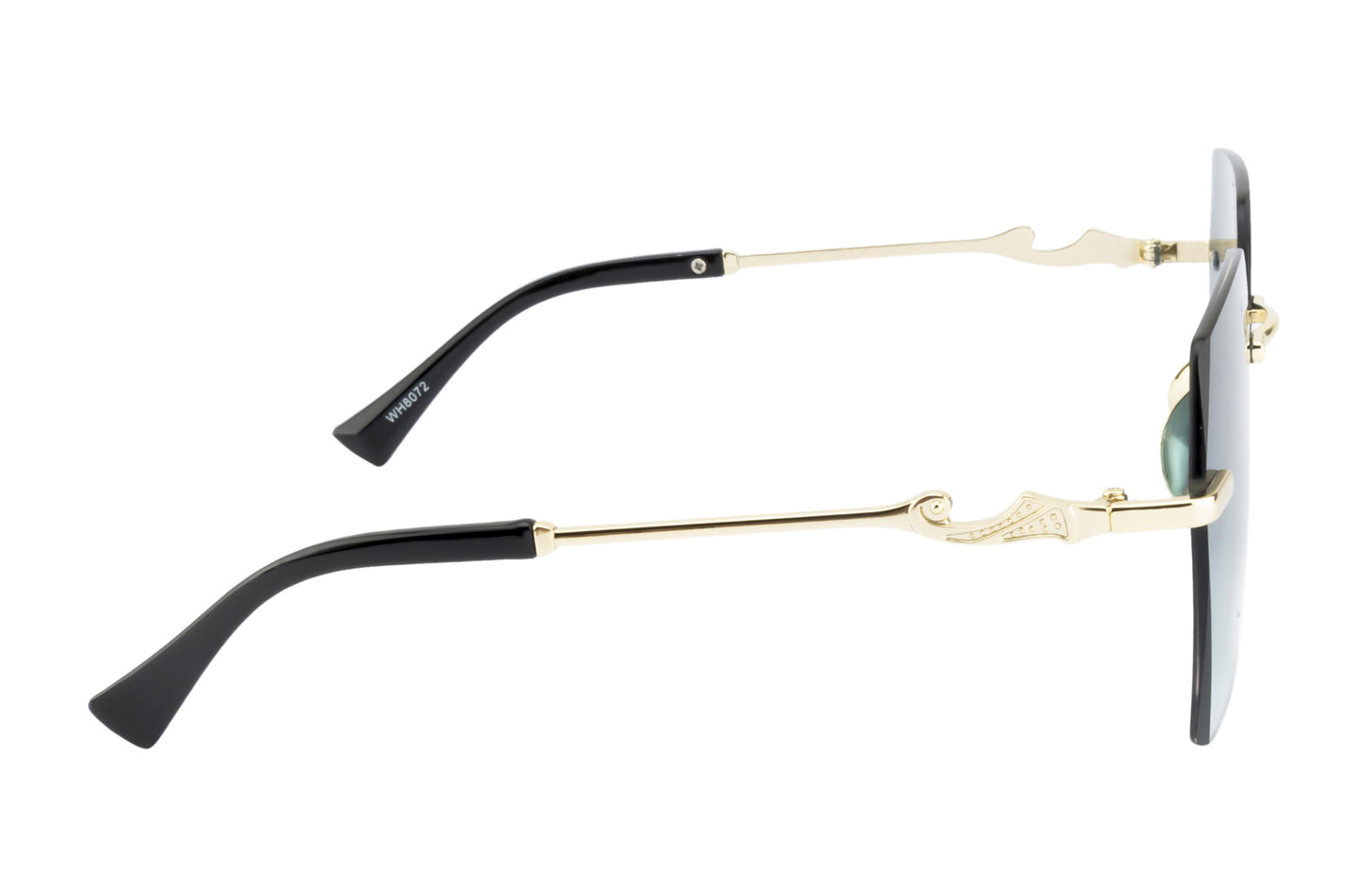 Clark N Palmer Green Rectangular Sunglasses