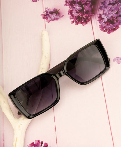 Clark N Palmer Noir Vision Oversized Rectangular Sunglasses