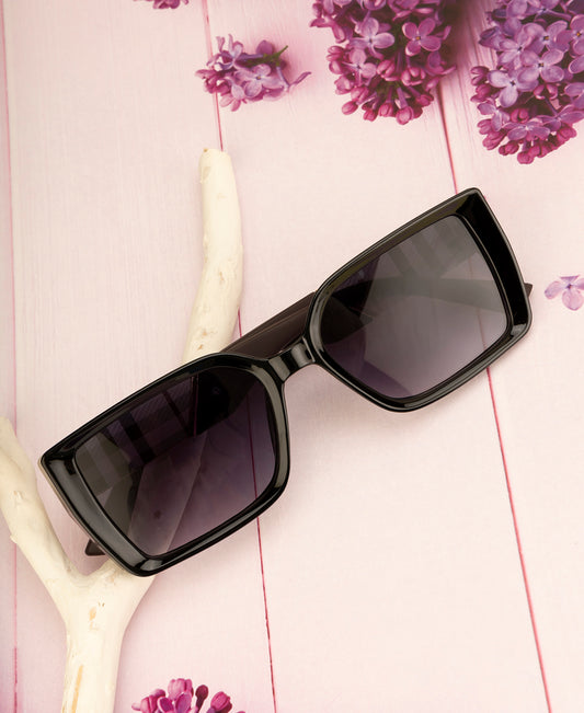 Clark N Palmer Noir Vision Oversized Rectangular Sunglasses