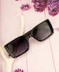 Clark N Palmer Noir Vision Oversized Rectangular Sunglasses