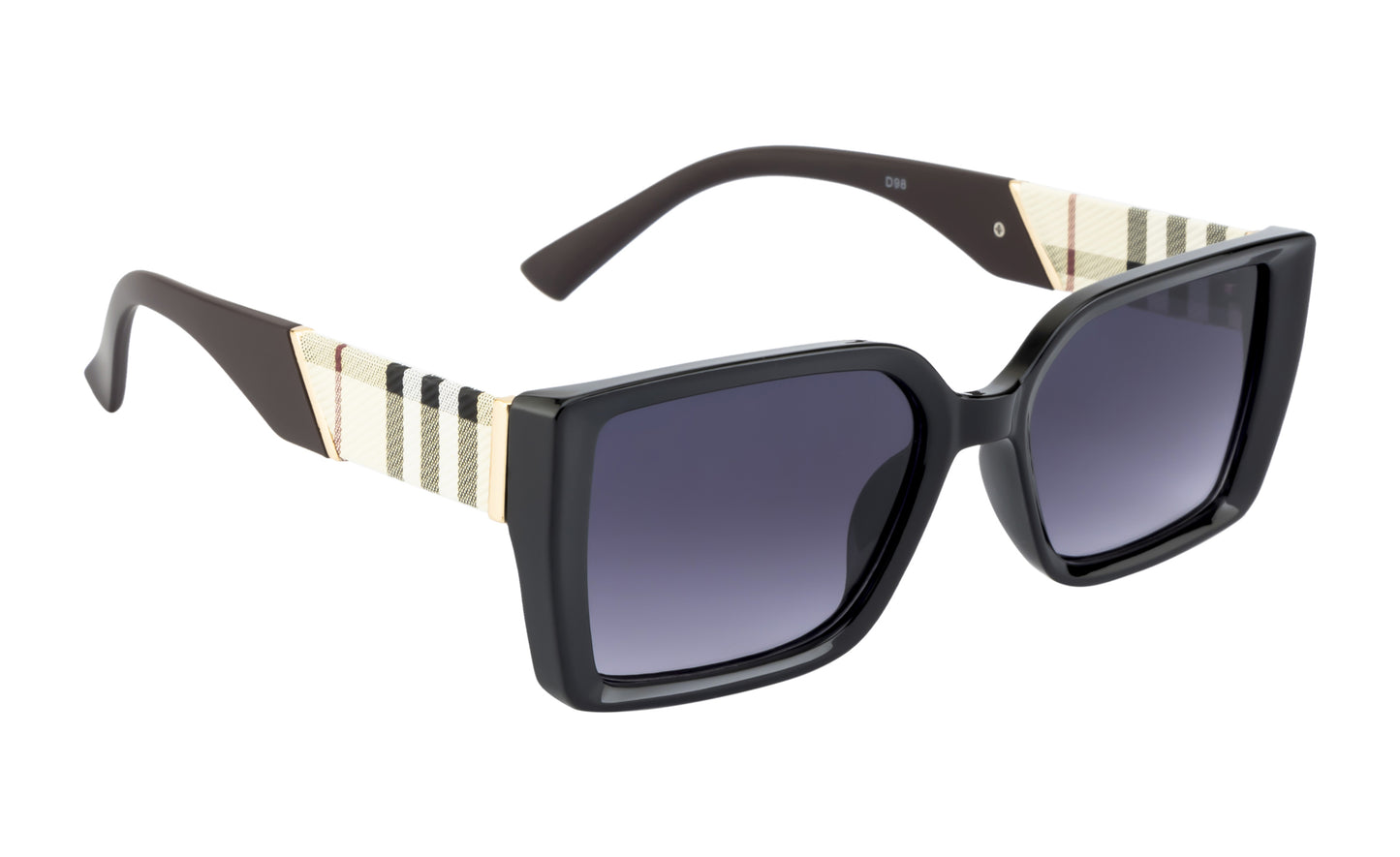 Clark N Palmer Noir Vision Oversized Rectangular Sunglasses