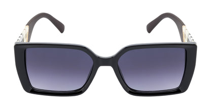 Clark N Palmer Noir Vision Oversized Rectangular Sunglasses