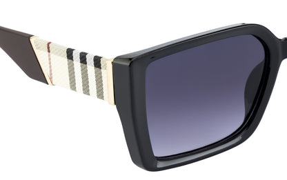 Clark N Palmer Noir Vision Oversized Rectangular Sunglasses