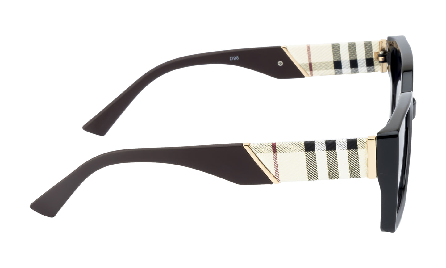 Clark N Palmer Noir Vision Oversized Rectangular Sunglasses