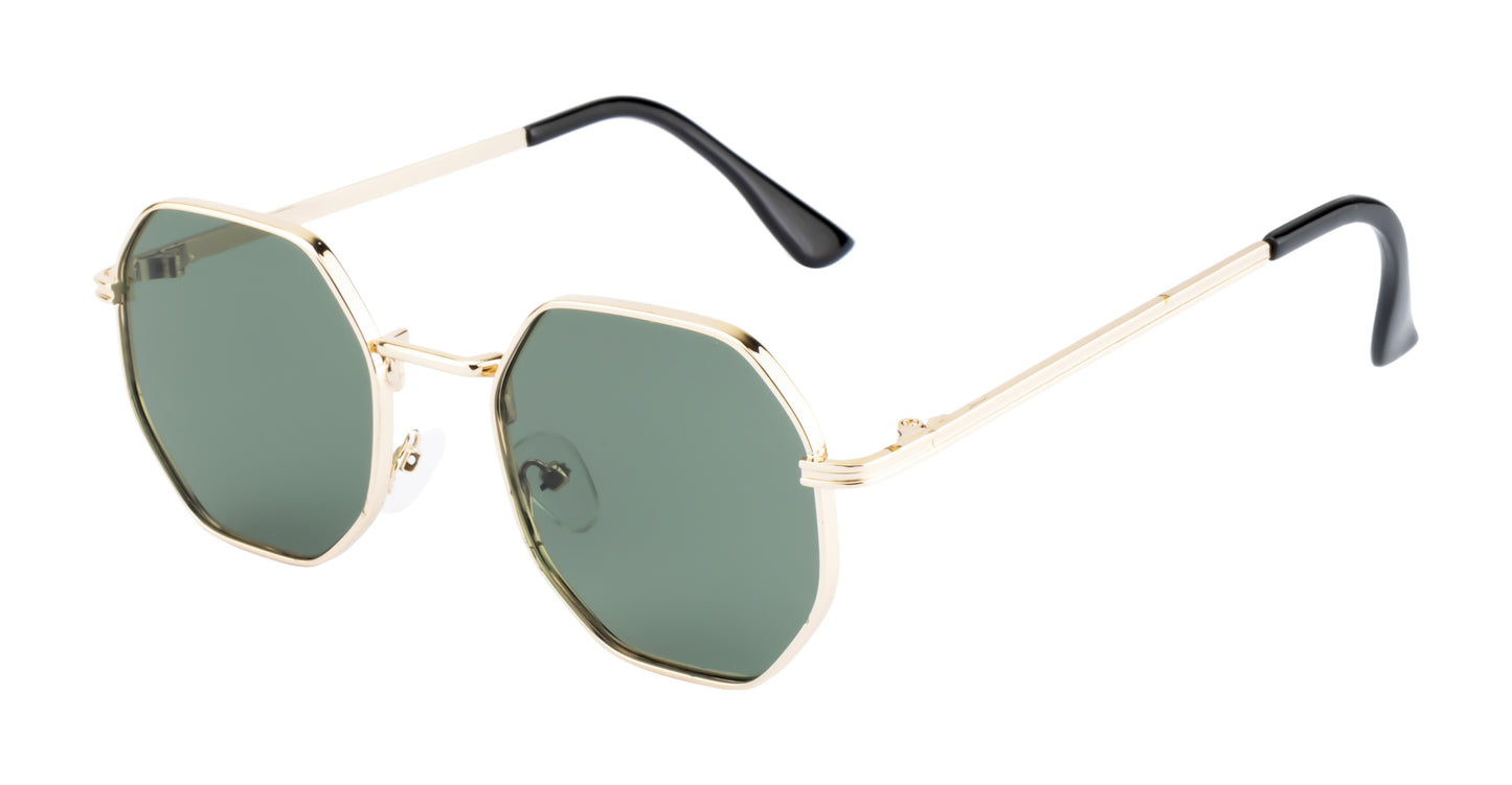 Clark N Palmer Classic Olive Hexa Sunglasses