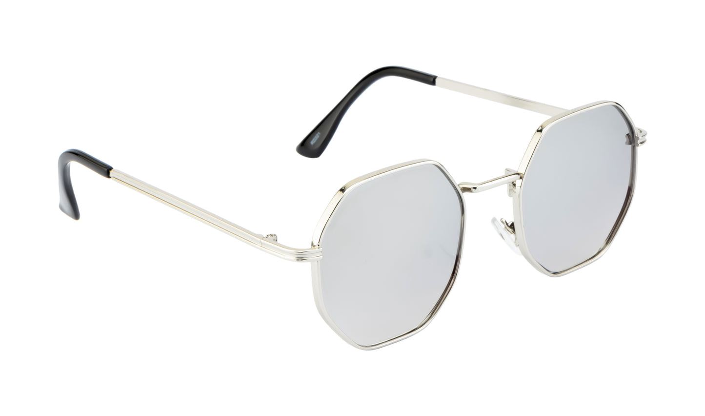 Clark N Palmer SilverMirror Hexa Sunglasses