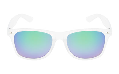 Clark N Palmer Frosted Mirror Blue Sunglasses