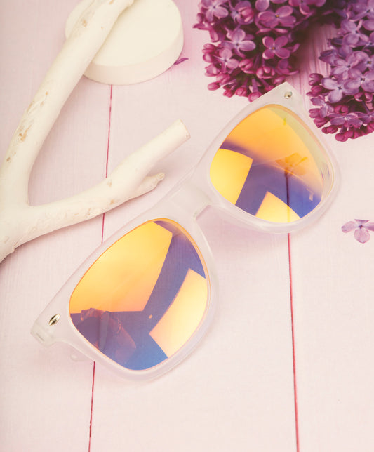 Clark N Palmer Frosted Amber Blaze Sunglasses