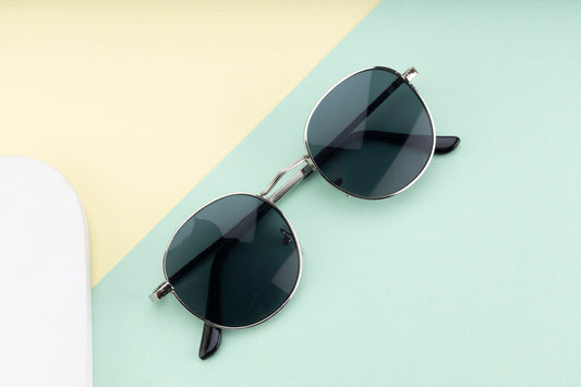 Clark N Palmer Classic Noir Round Sunglasses