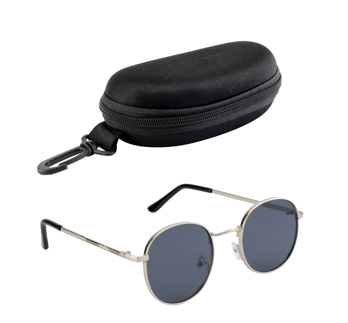 Clark N Palmer Classic Noir Round Sunglasses