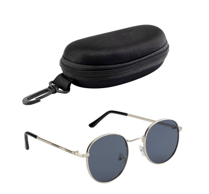 Clark N Palmer Classic Noir Round Sunglasses
