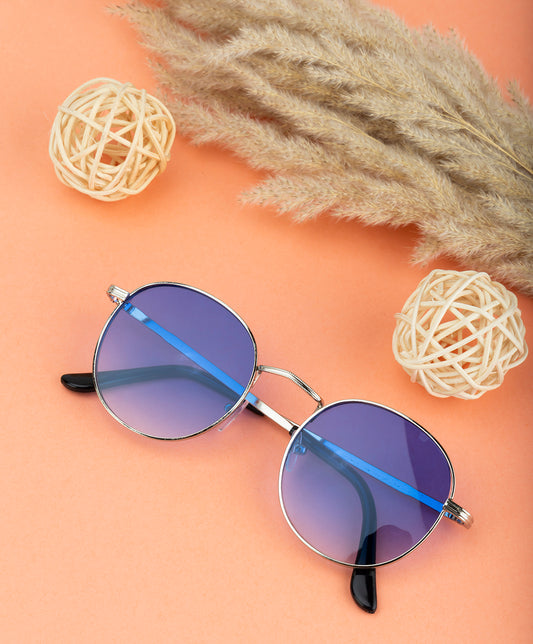 Clark N Palmer Azure Round Sunglasses