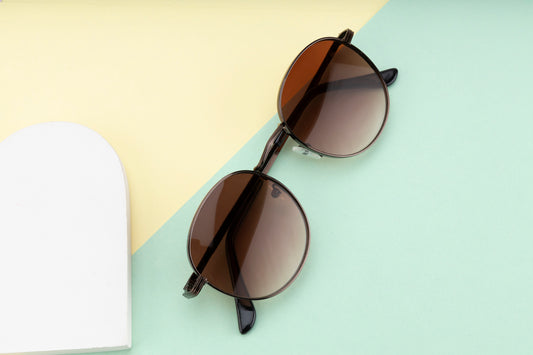 Clark N Palmer Coffee Brown Aviator Sunglasses