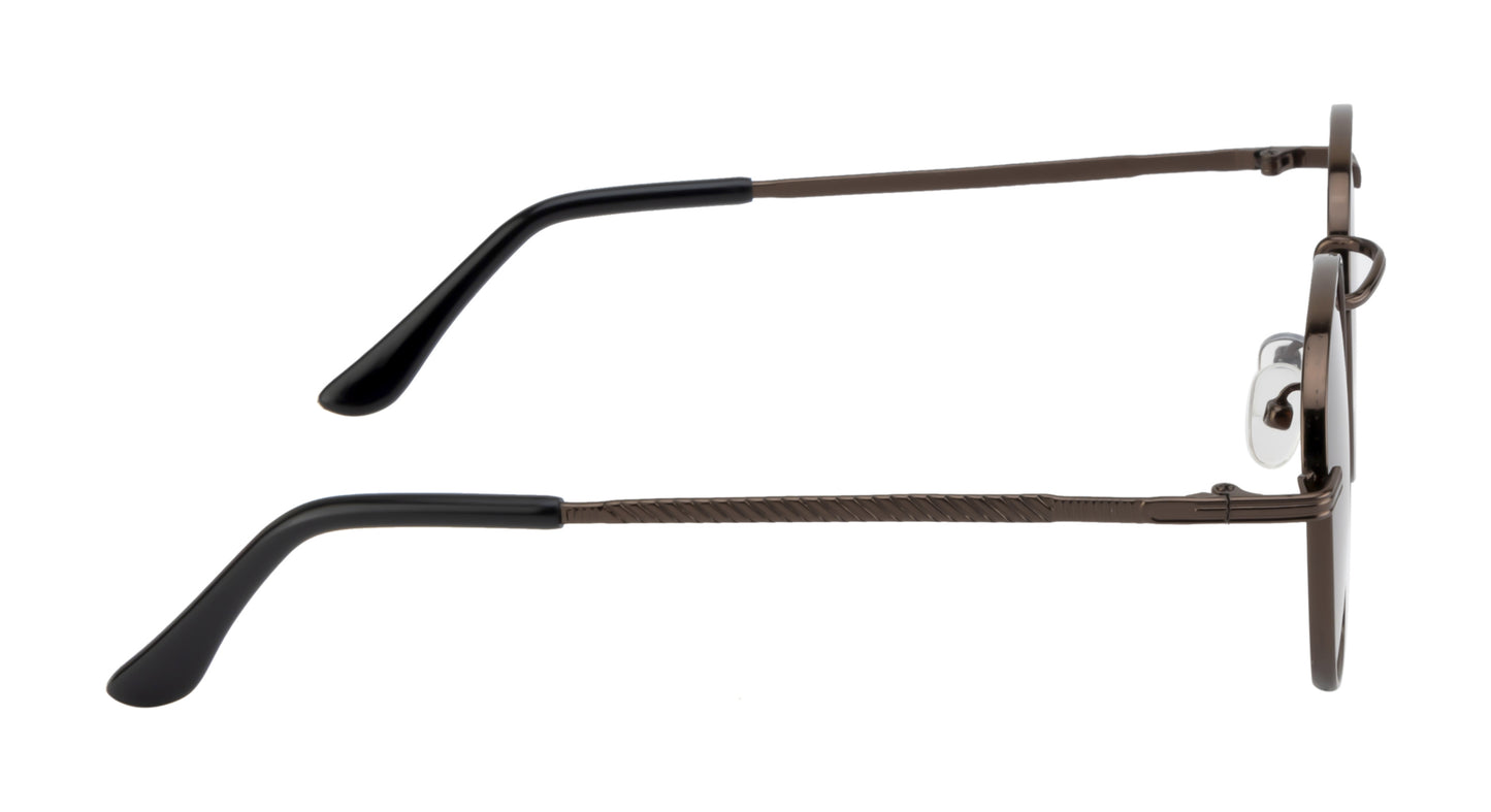 Clark N Palmer Coffee Brown Aviator Sunglasses