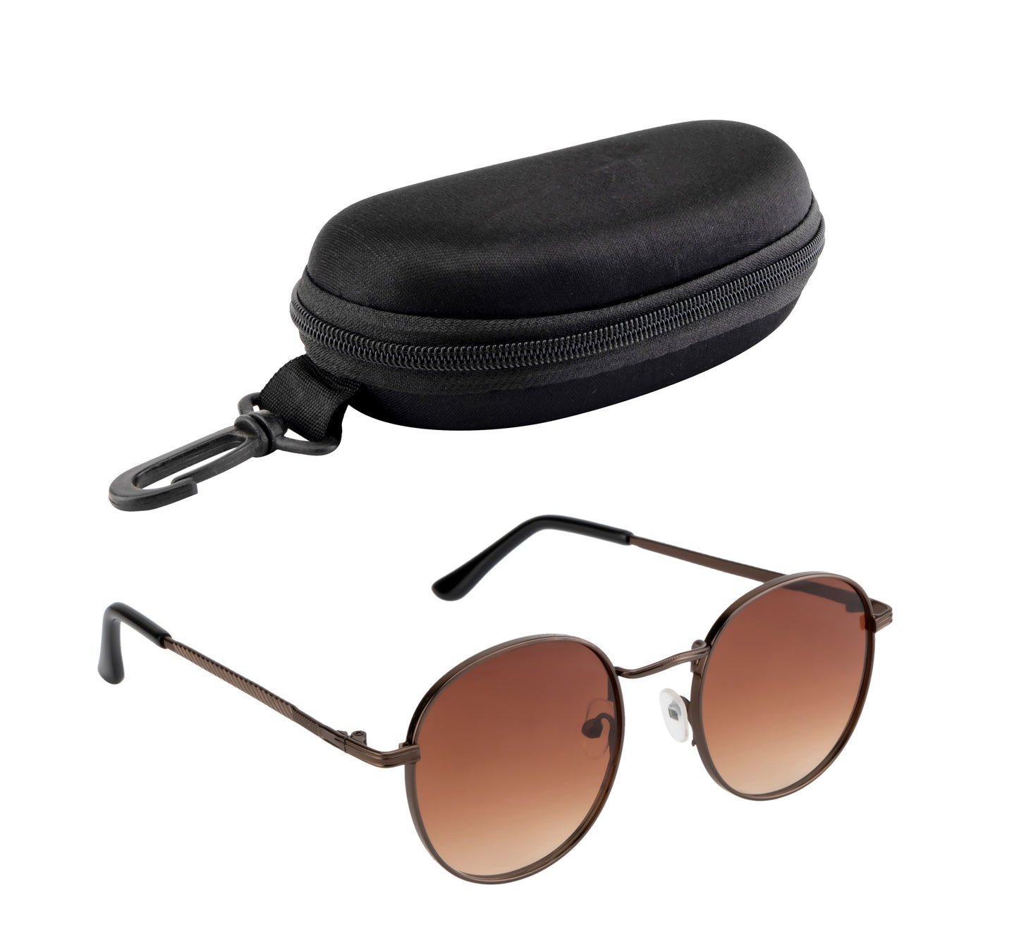 Clark N Palmer Coffee Brown Aviator Sunglasses