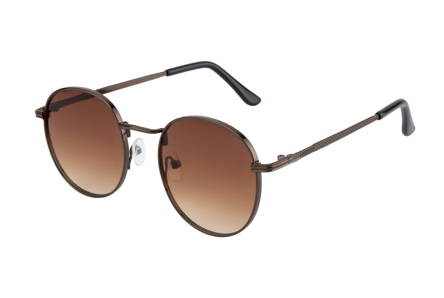 Clark N Palmer Coffee Brown Aviator Sunglasses
