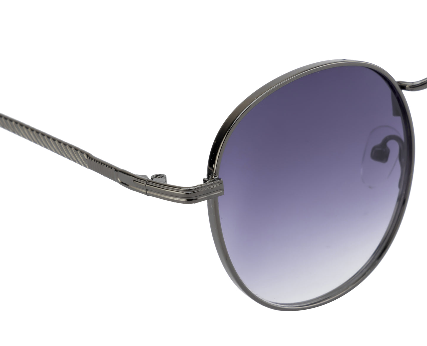 Clark N Palmer Grey Gradient Round Sunglasses