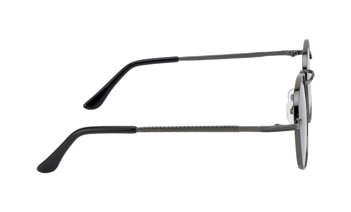 Clark N Palmer Grey Gradient Round Sunglasses