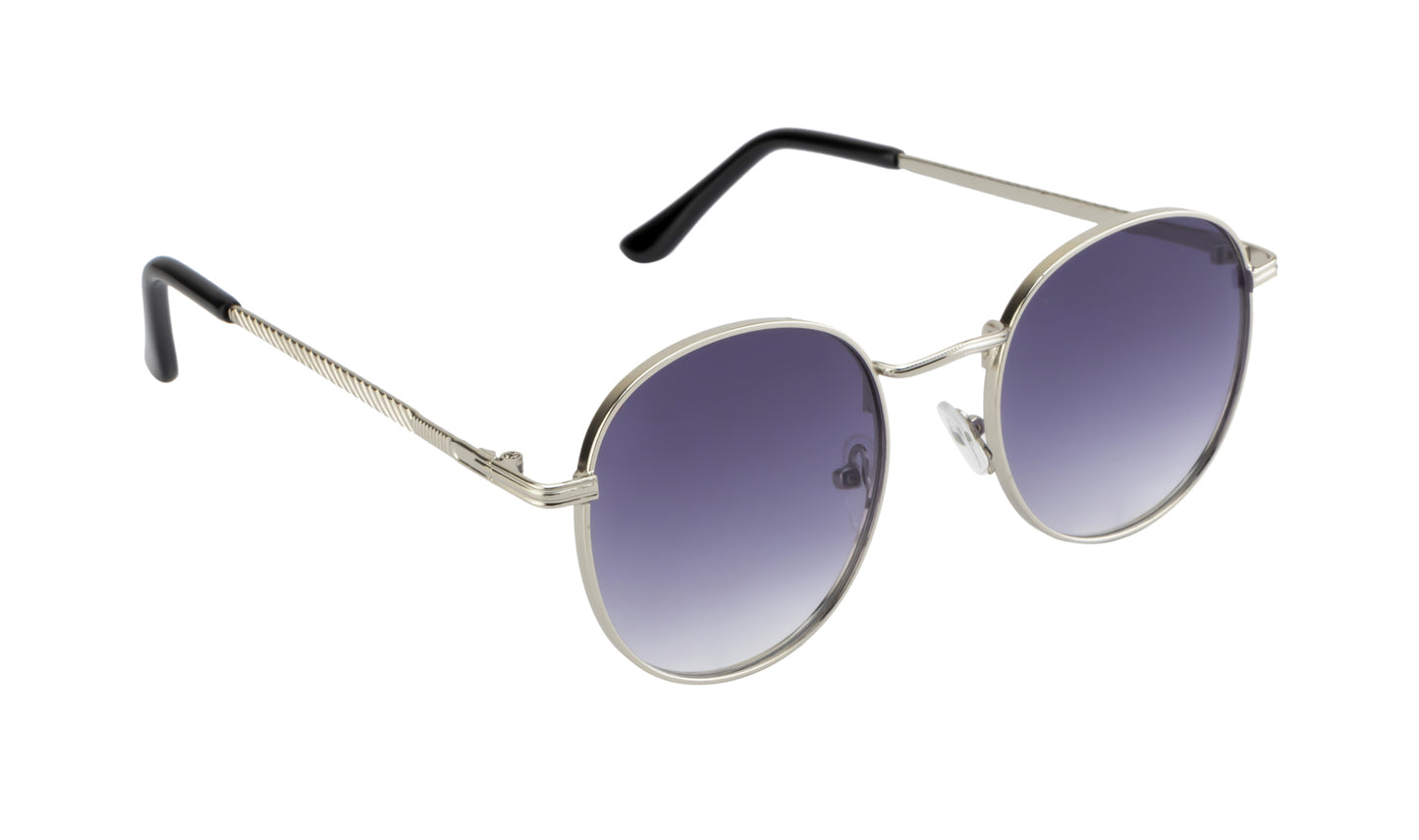 Clark N Palmer Purple Gradient Round Sunglasses