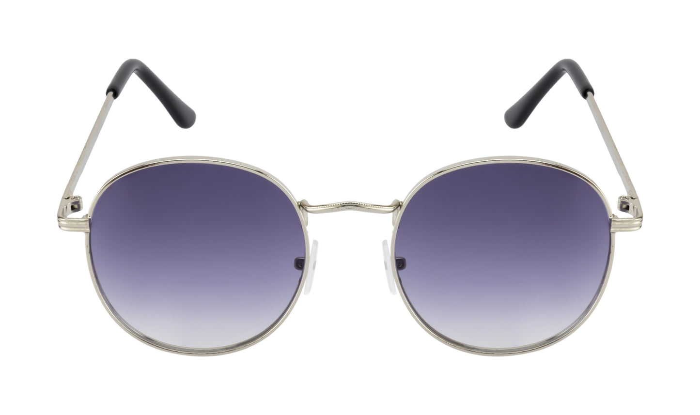 Clark N Palmer Purple Gradient Round Sunglasses