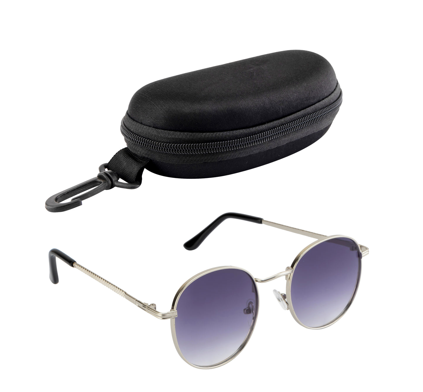 Clark N Palmer Purple Gradient Round Sunglasses