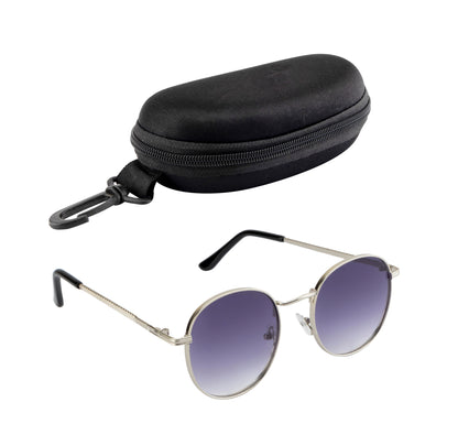 Clark N Palmer Purple Gradient Round Sunglasses