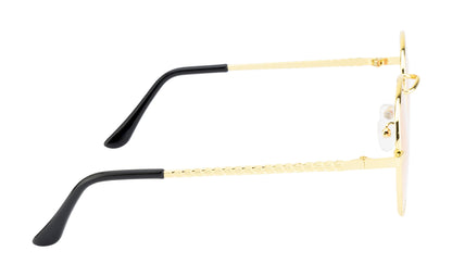 Clark N Palmer Gold Frame Sunset Pink Reflective Sunglasses