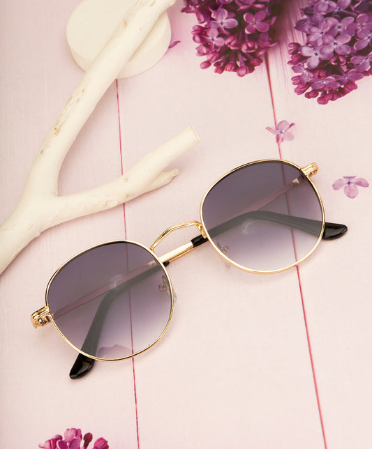 Clark N Palmer Gold Frame Classic Black Tint Sunglasses