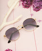 Clark N Palmer Gold Frame Classic Black Tint Sunglasses