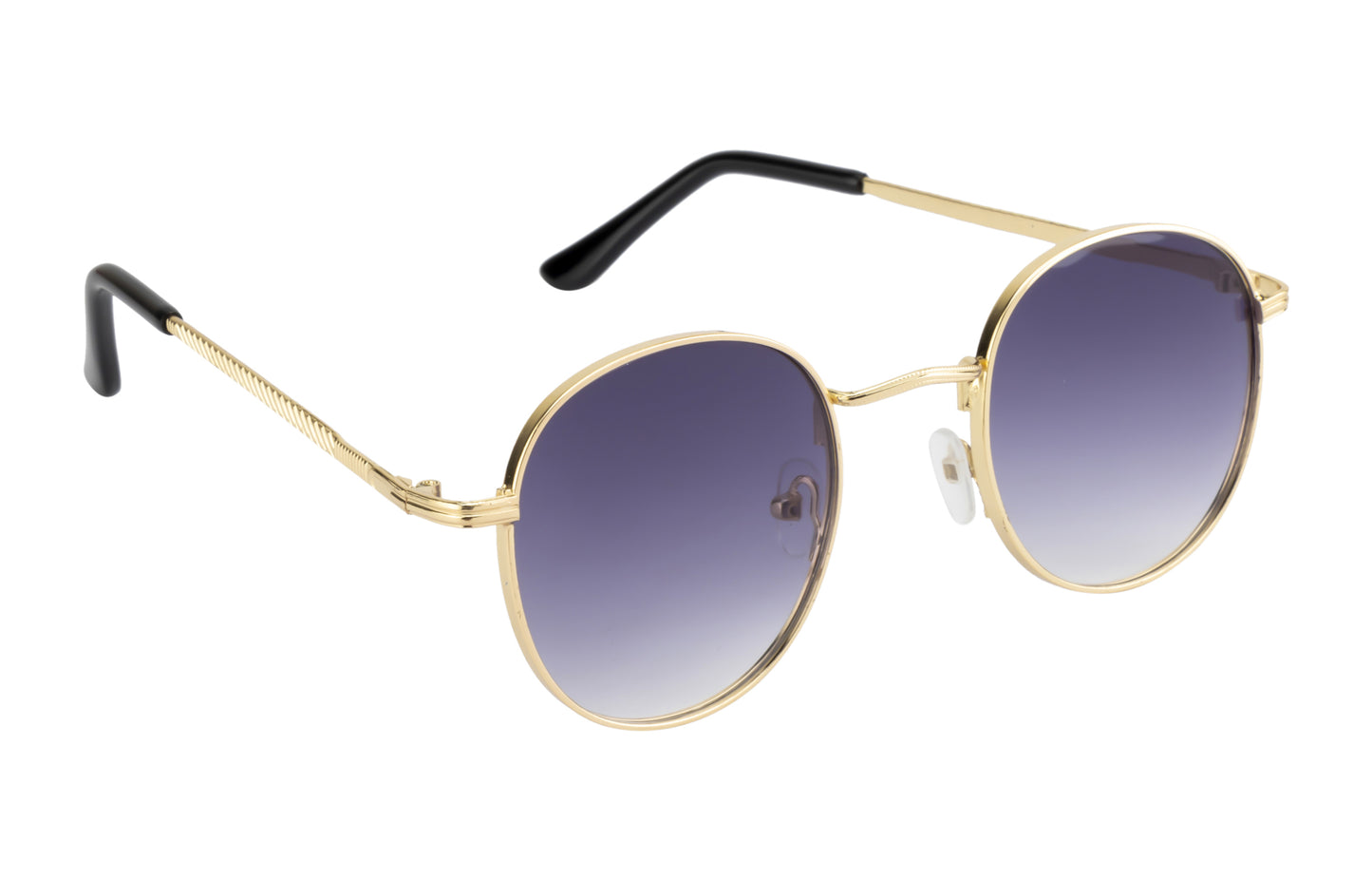Clark N Palmer Gold Frame Classic Black Tint Sunglasses