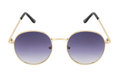 Clark N Palmer Gold Frame Classic Black Tint Sunglasses