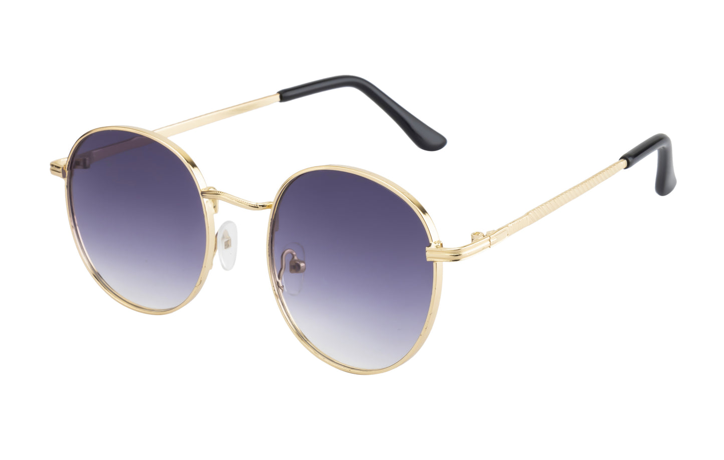 Clark N Palmer Gold Frame Classic Black Tint Sunglasses