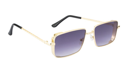 Clark N Palmer Silver Frame Rectangular Sunglasses