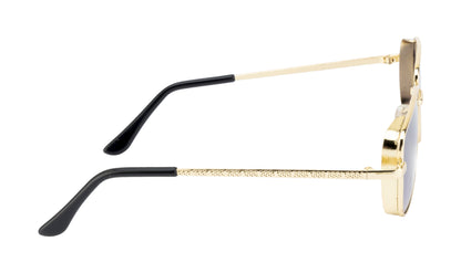Clark N Palmer Silver Frame Rectangular Sunglasses