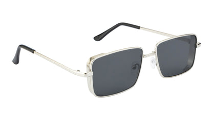 Clark N Palmer Gold Frame Rectangular Sunglasses