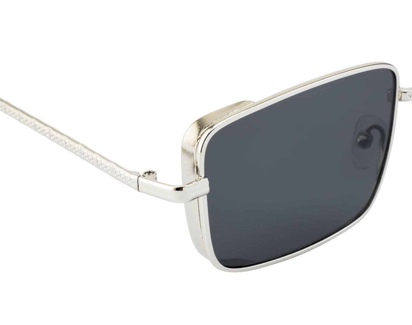 Clark N Palmer Gold Frame Rectangular Sunglasses
