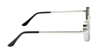 Clark N Palmer Gold Frame Rectangular Sunglasses
