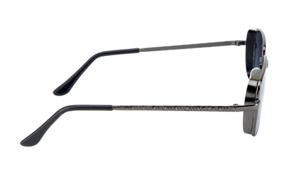 Clark N Palmer Gunmetal Rectangular Sunglasses – Cool Grey Lens